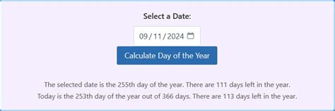 day of 365|Day of the Year Calculator.